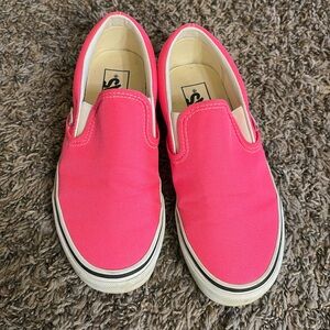 Hot Pink Cans Slip Ons